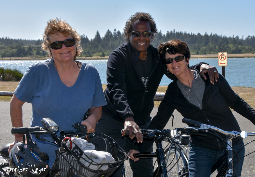 Heading off on a bike ride.