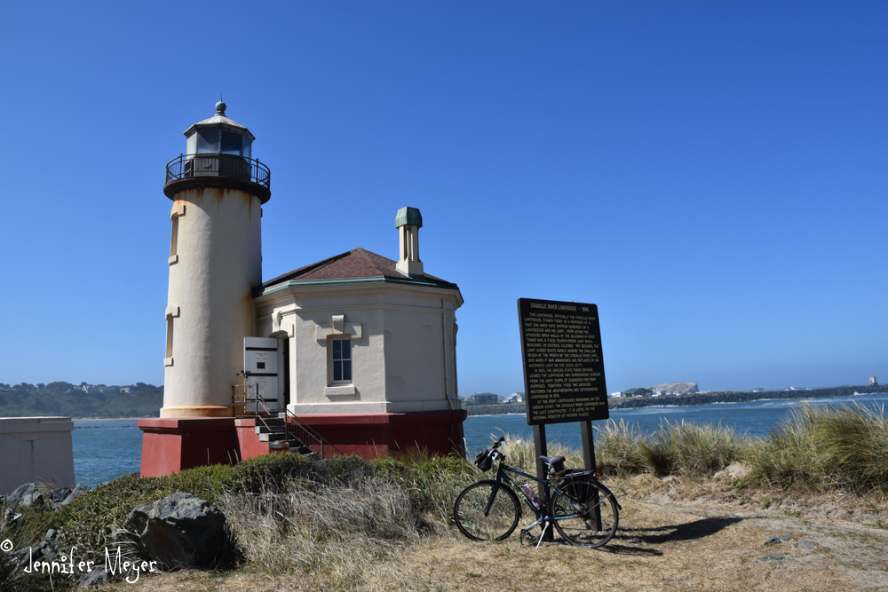 We rode to the Coquille River Lighthouse.