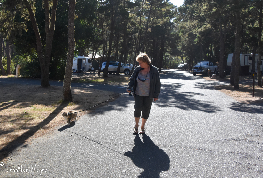 Back at the campground, we took the pets for a walk.