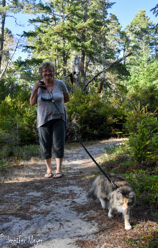 She walked over a mile on the nature trail, trotting to keep up with Bailey and me.