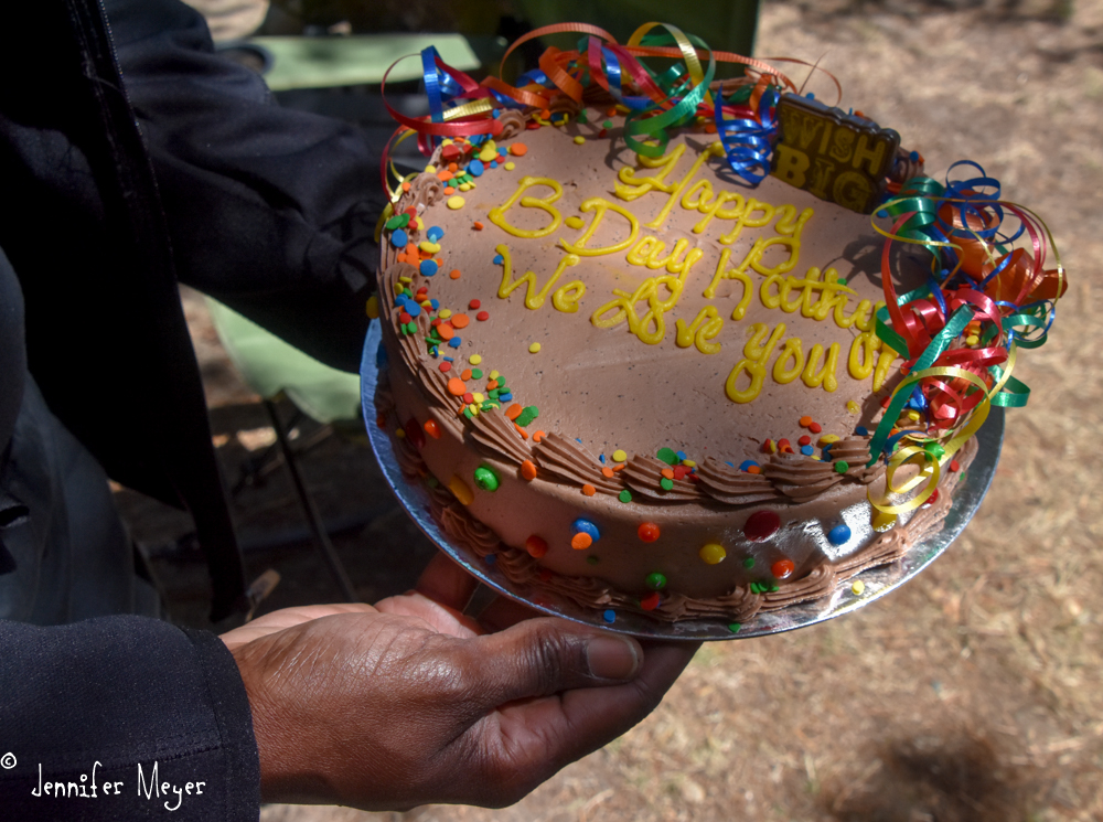 We were celebrating Kathy's birthday.