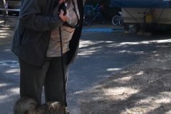 When she feels insecure, she stands on Kate's feet.