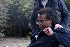 Checking out the news.