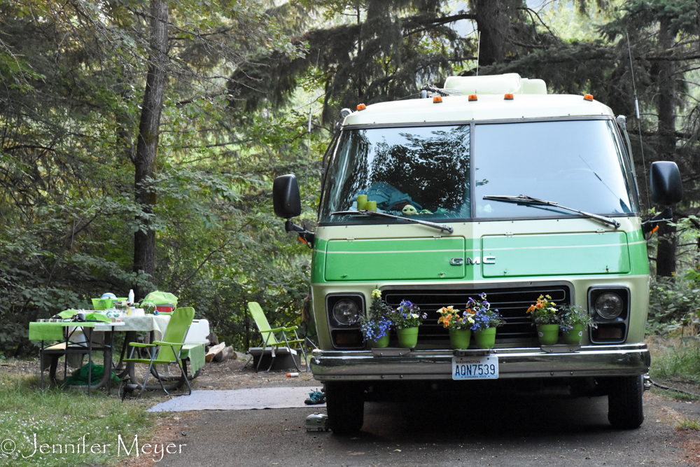 We loved this antique green machine.