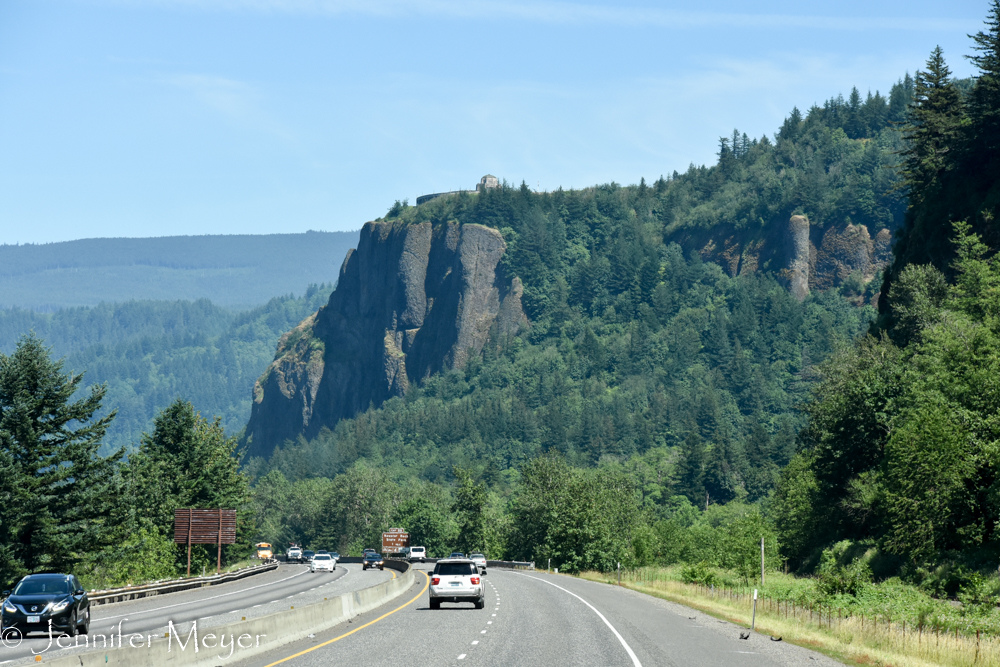 Into Columbia River Gorge.