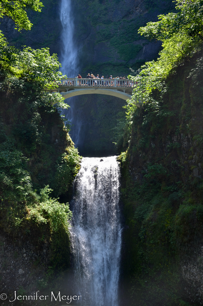 The bridge is a good hike up.