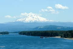 Mount Hood, viewed crossing the bridge over to Oregon.