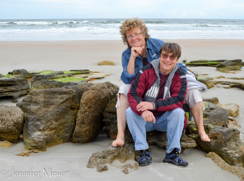 Beth got some good photos of us on the beach.