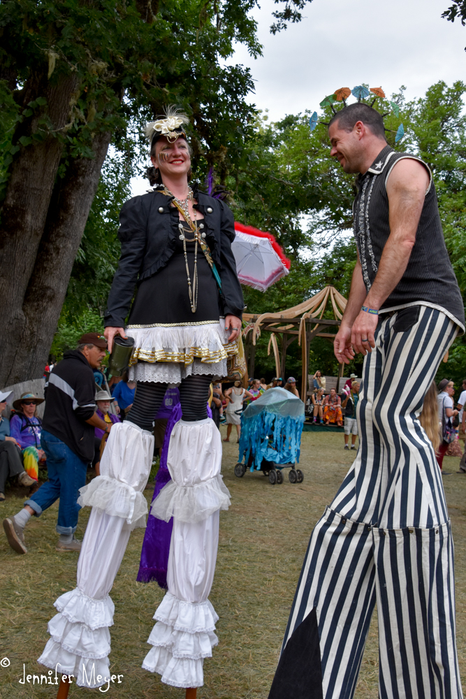 More stilt people.