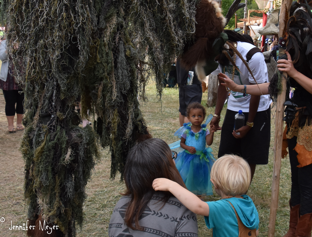 The kids weren't sure what to make of it.