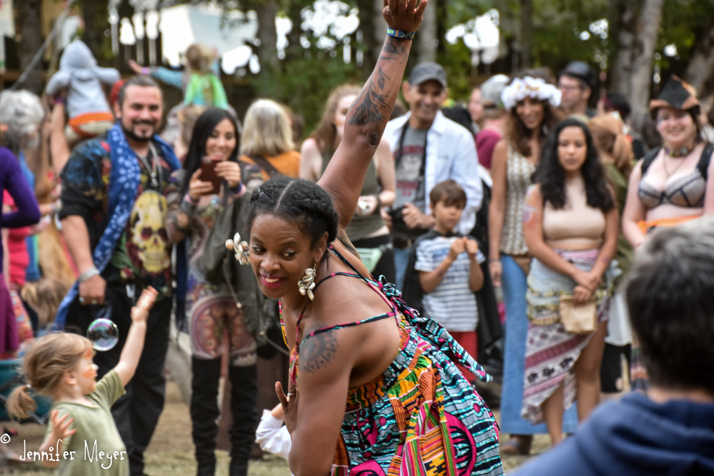 Some African dancing.