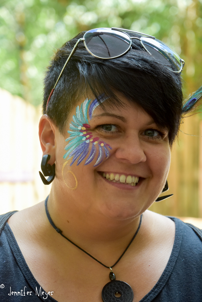 A happy painted face.