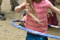 Hula hoops are popular.