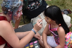 Lots of face painting.