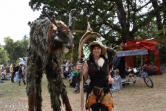 Girl and her mossy creature.