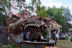 The welcome fair dragon booth.