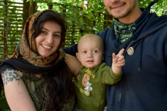 Friends Trisan and Rachel and little Oliver.