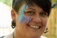 A happy painted face.