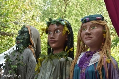 Giant puppets at rest.