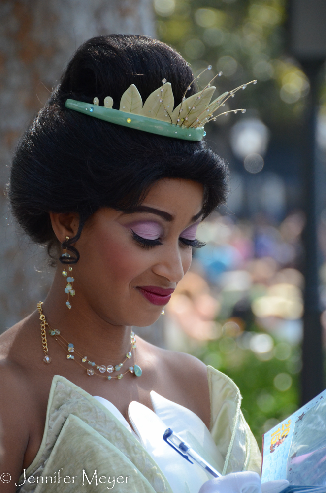 But Tiana is her favorite, and she went right up to her.