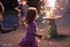 Fireworks and neighbor kids.