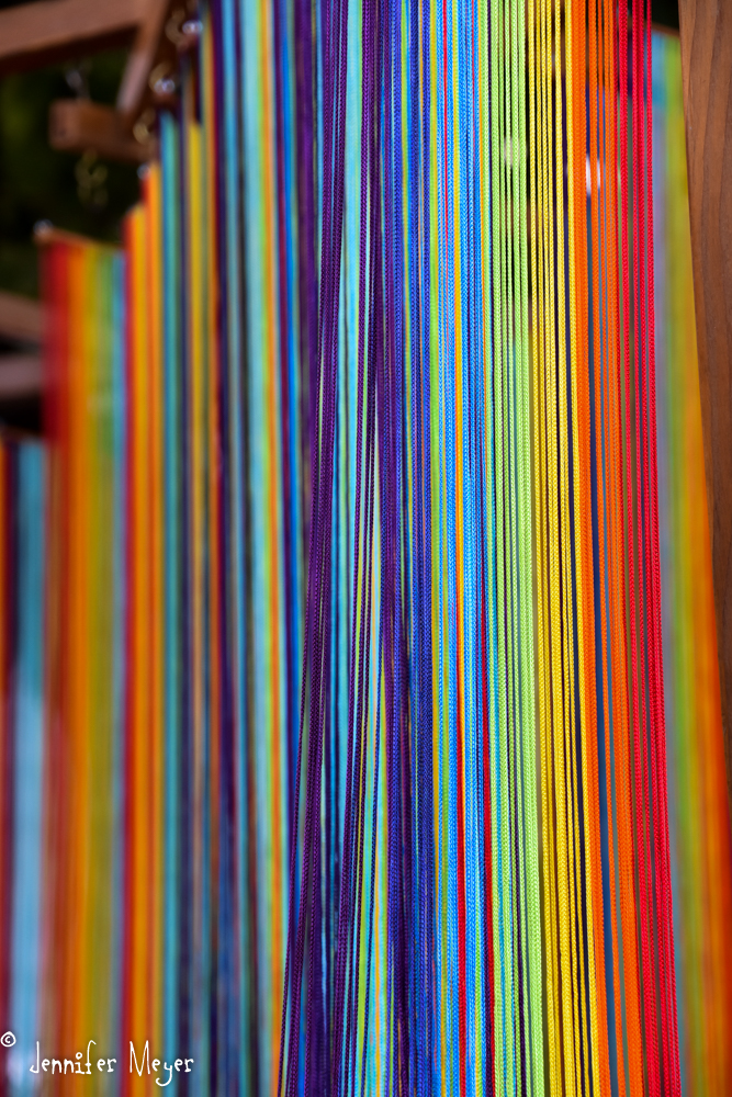 Rainbow strings.