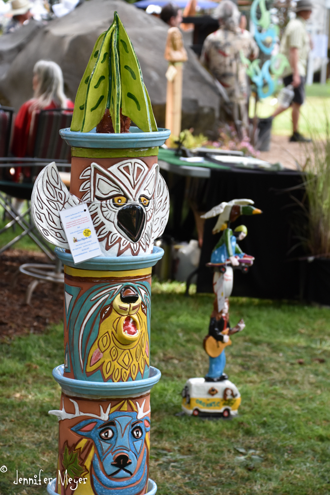 Lots of fun garden art.