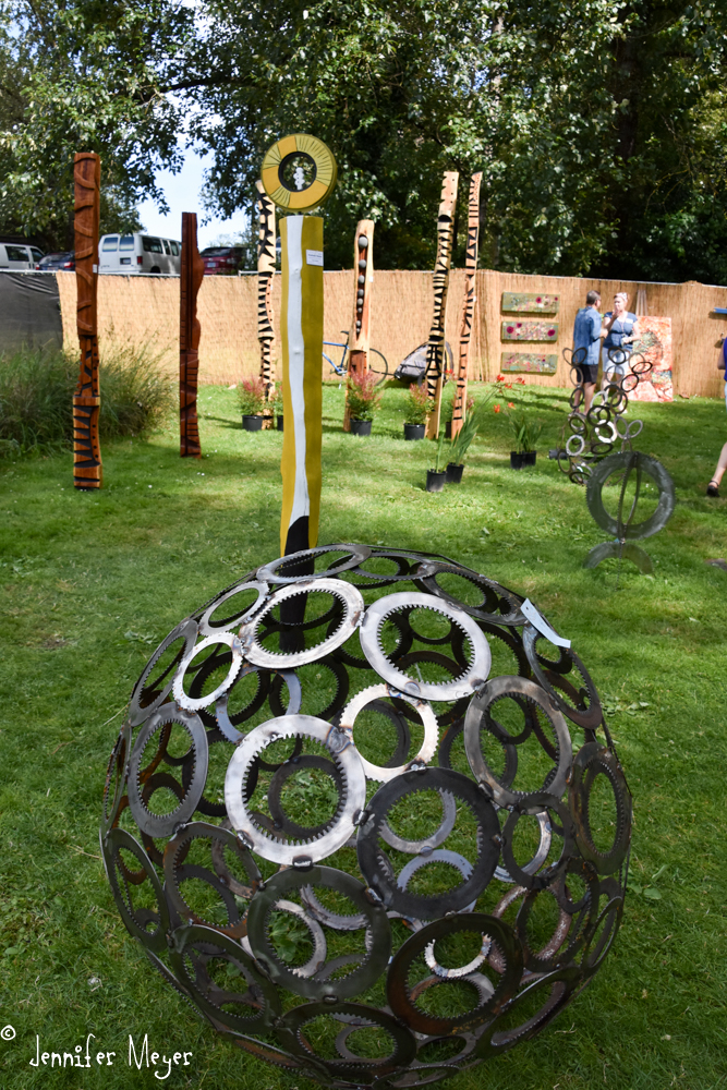 A sphere made of gears.