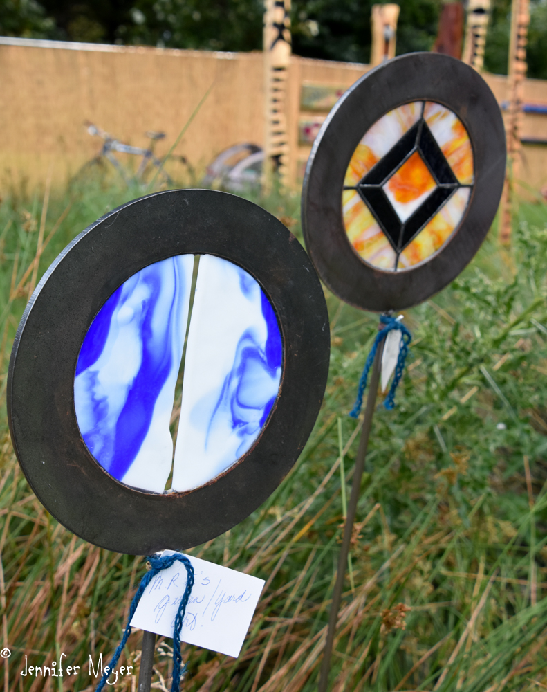 Stained glass circles.