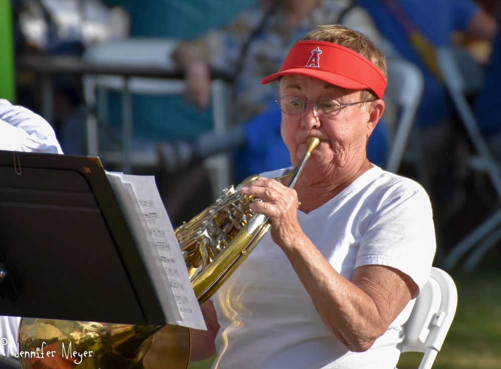 Show tunes and patriotic music.