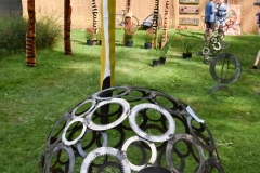 A sphere made of gears.