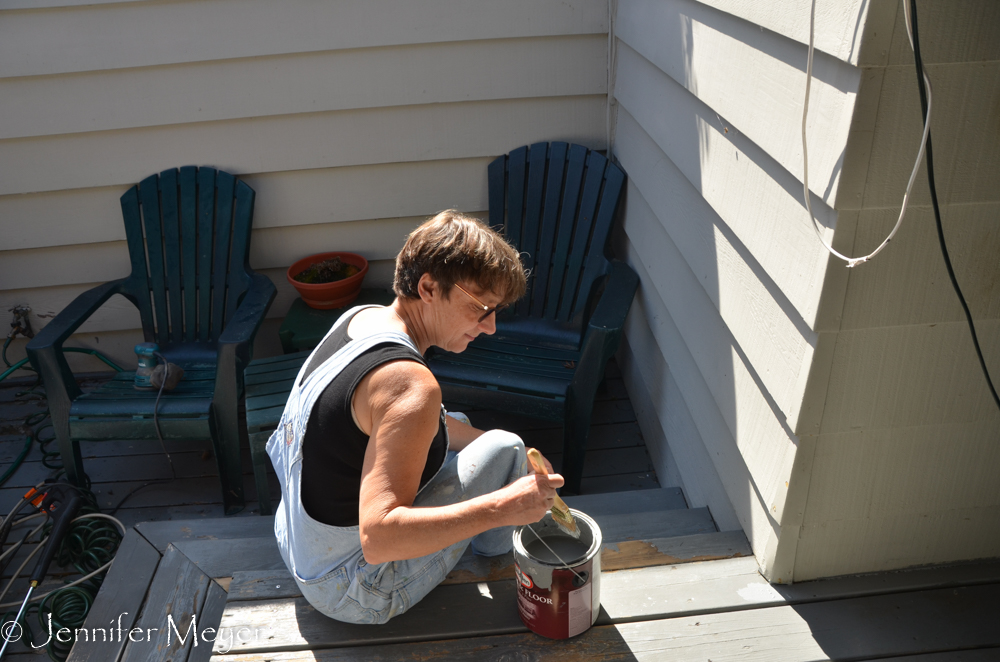 I repainted the front porch and deck.