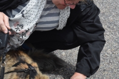 Kate tries to give Gypsy a drink from a bottle of water she founds.