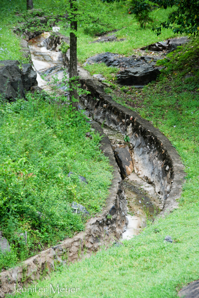 This stream bed was dry.