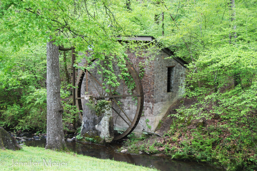 We drove up into the park and found this old mill.