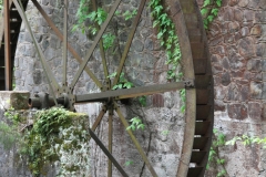 Rusty water wheel.