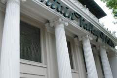 Bank turned into bottled water store.