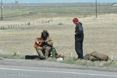 Hopeful hitchhikers. Sorry, guys.