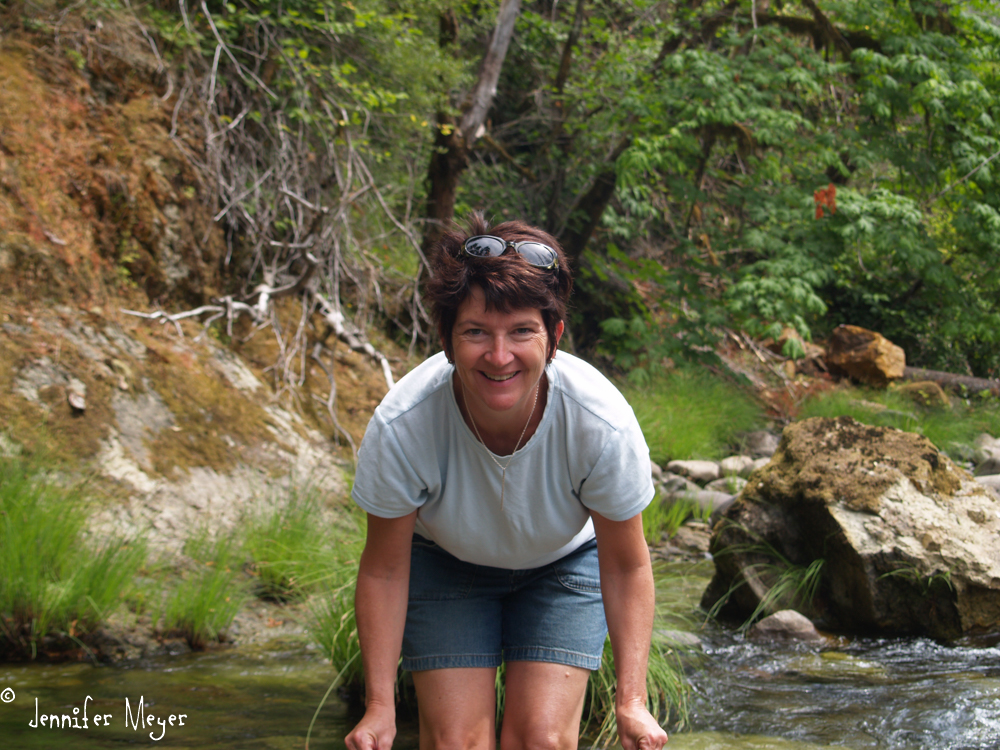 Wading in McKenzie River.