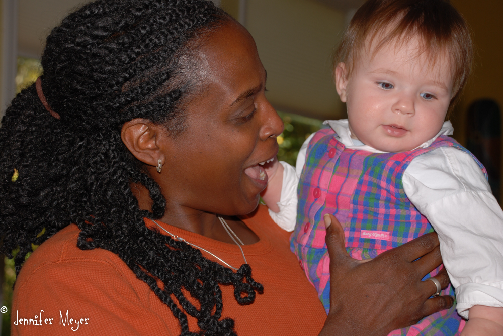 Robin with our little friend, Madison.