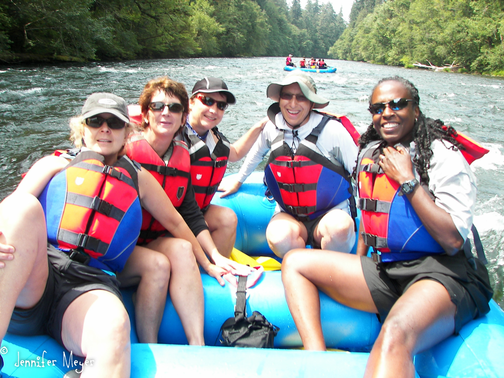 Rafting with friends.