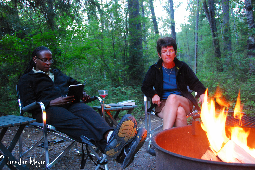 Camping at Swan Lake in Montana.