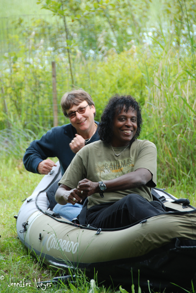 Dry canoeing.