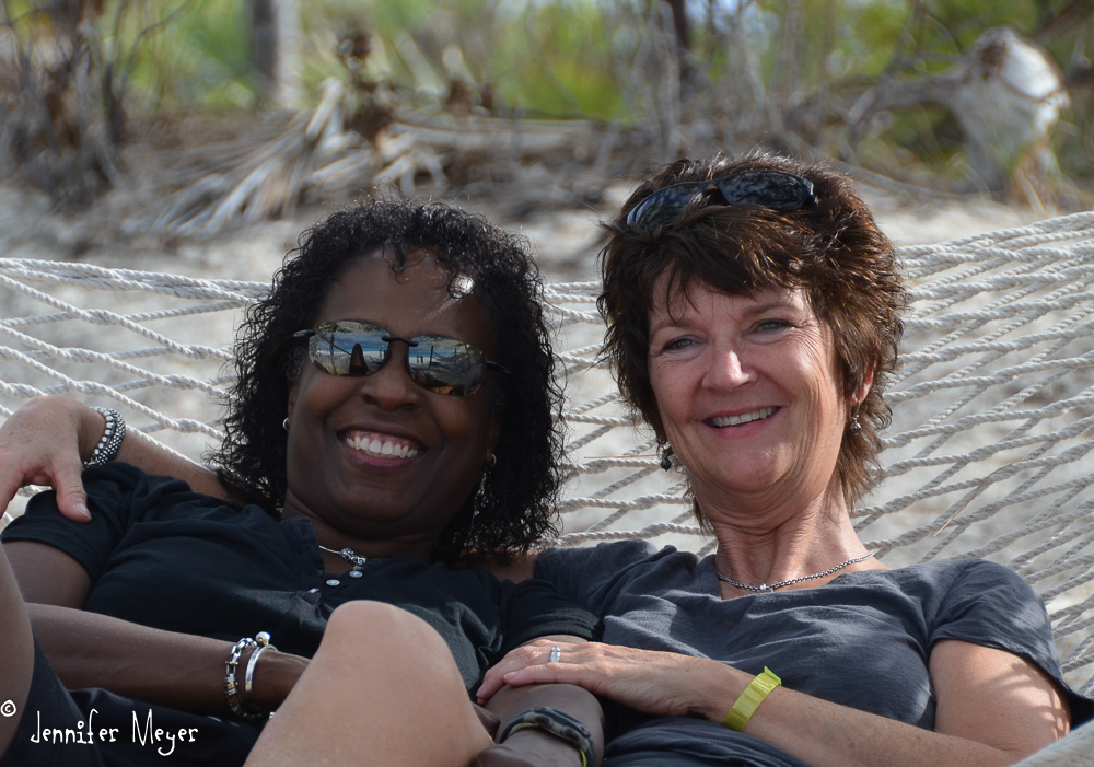 Hanging out on a Carribean beach.