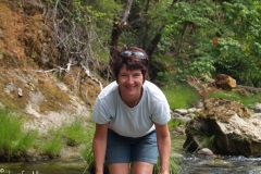 Wading in McKenzie River.