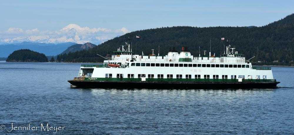 Passing another ferry.