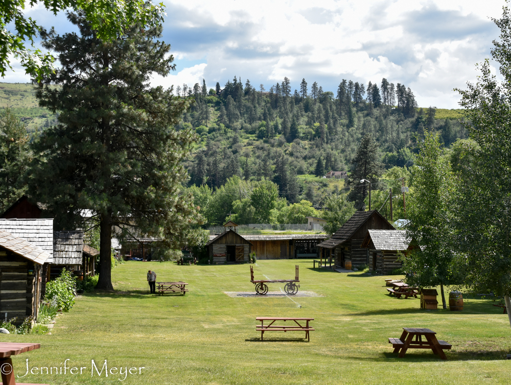 There was an inside museum and a village of old buildings.