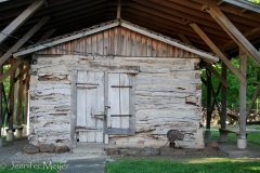Old timber structure on the mill property.