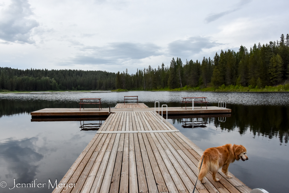 We checked out the dock at Little Diamon Lake.