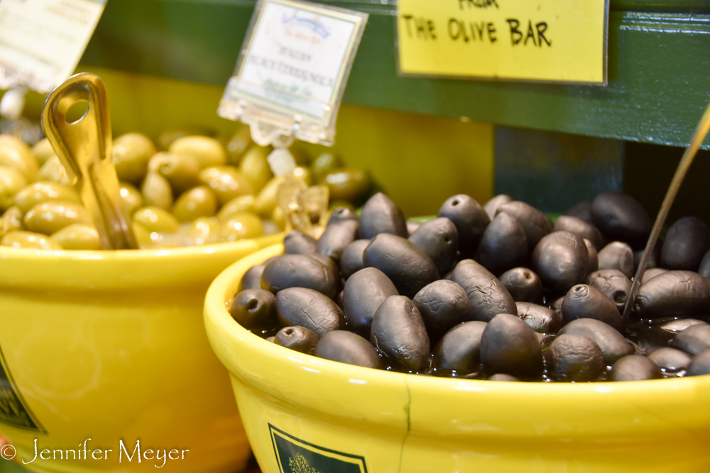 And lots of kinds of olives.